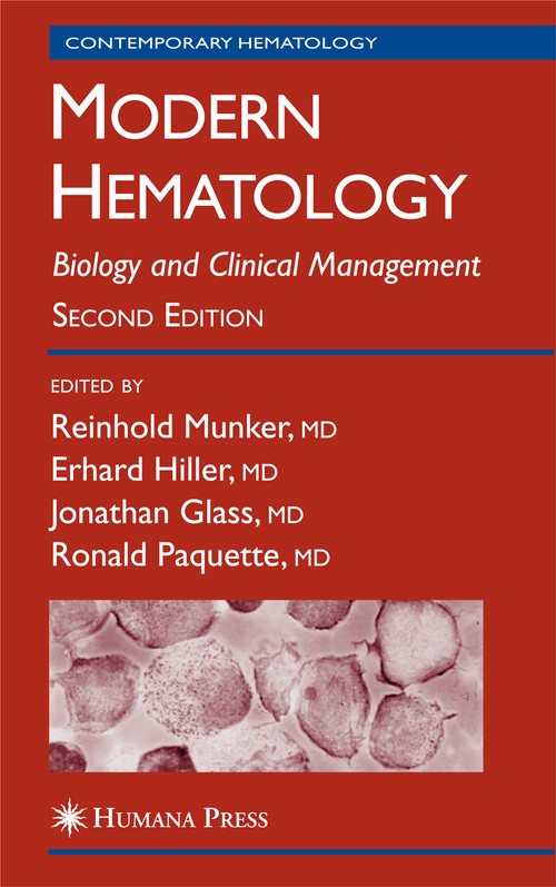 Modern Hematology by Reinhold Munker ISBN 9781588295576