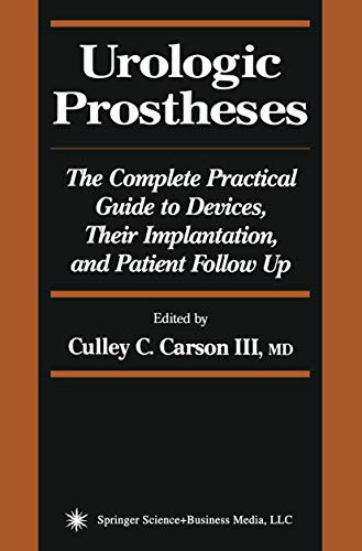 Urologic Prostheses by Culley C Iii Carson ISBN 9781617372421