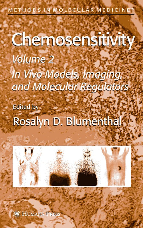 Chemosensitivity by Rosalyn D Blumenthal ISBN 9781617376603