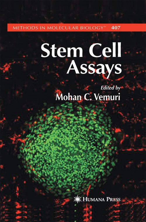 Stem Cell Assays by Mohan C Vemuri 9781627039376