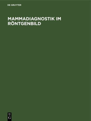 Mammadiagnostik Im Rntgenbild by No Contributor ISBN 9783110076677