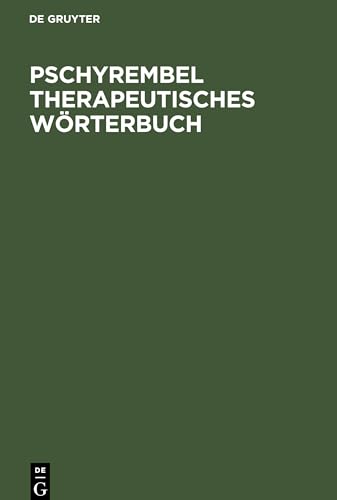 Pschyrembel Therapeutisches Worterbuch by No Contributor ISBN 9783110151664