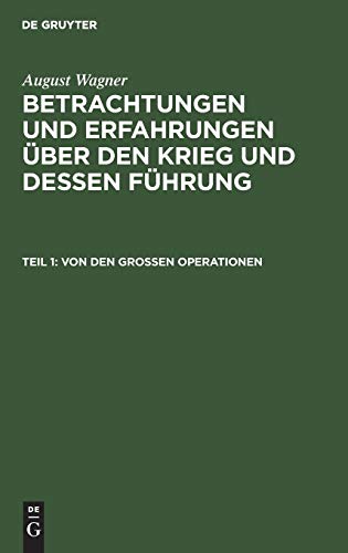 Von den groen Operationen by August Wagner ISBN 9783111146461