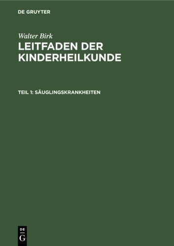 Suglingskrankheiten by Walter Birk ISBN 9783112410196