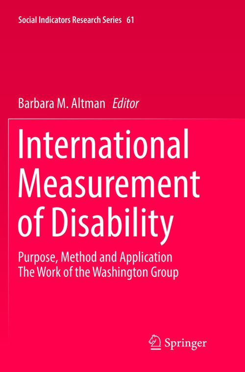 International Measurement of Disability by Barbara M Altman ISBN 9783319803647