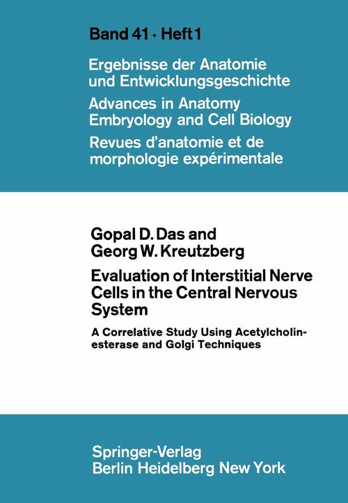 Evaluation of Interstitial Nerve Cells in the Central Nervous System by Gd Das ISBN 9783540040910