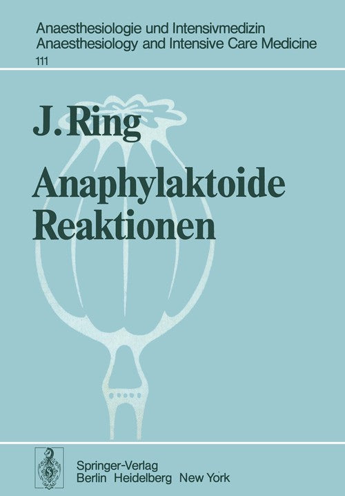 Anaphylaktoide Reaktionen by J Ring ISBN 9783540087533