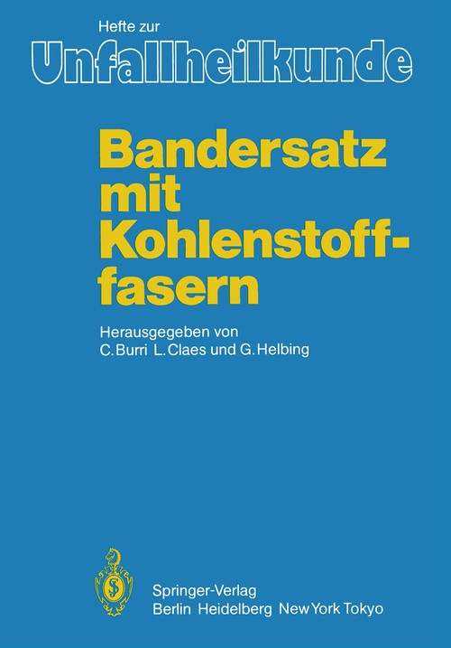 Tape replacement with carbon fibers by C Burri ISBN 9783540154327