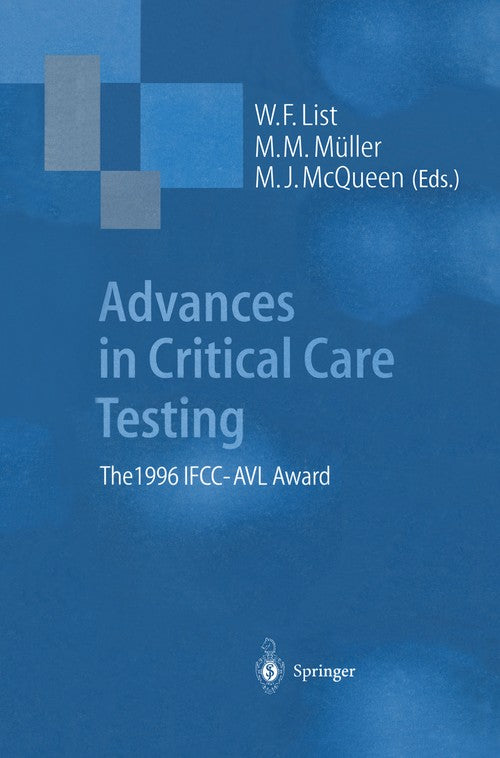Advances in Critical Care Testing by Wf List | ISBN-13 9783540625902