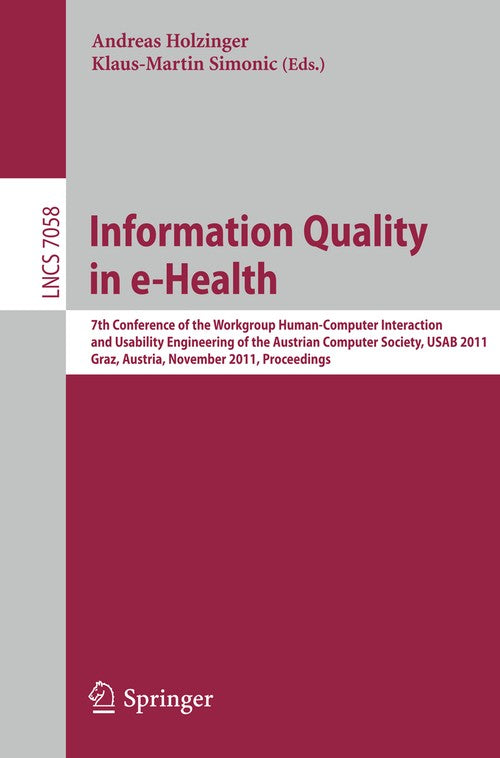Information Quality in e-Health by Andreas Holzinger
