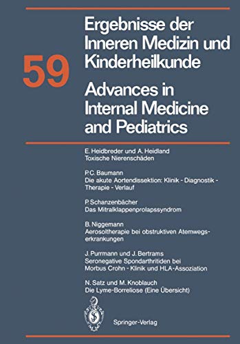 Advances in Internal Medicine and Pediatrics / Ergebnisse der Inneren Medizin und Kinderheilkunde by E Heidbreder ISBN 9783642523182