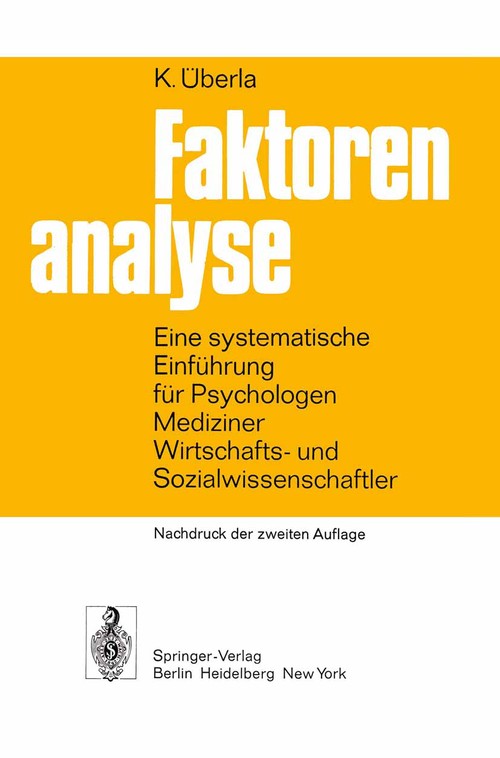 Factor analysis by K Berla | ISBN-13 9783642619861