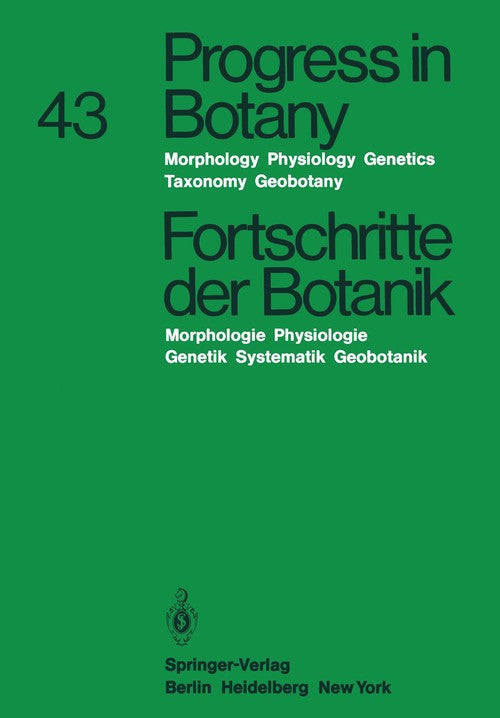 Progress in Botany/Fortschritte der Botanik by Heiz Ellenberg ISBN 9783642682995