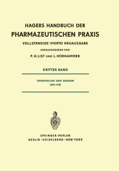 Chemikalien und Drogen (Am – Ch) by P H List | ISBN-13 9783642805639