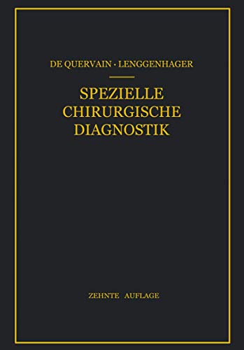 Spezielle Chirurgische Diagnostik by F De Quervain | ISBN-13 9783642882241
