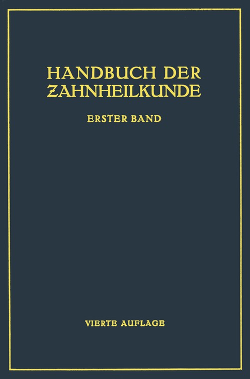 Handbuch der Zahnheilkunde by Na Partsch ISBN 9783642891090