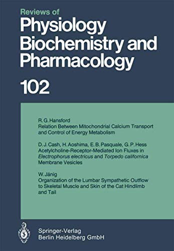 Reviews of Physiology, Biochemistry and Pharmacology by Rg Hansford | ISBN-13 9783662310168