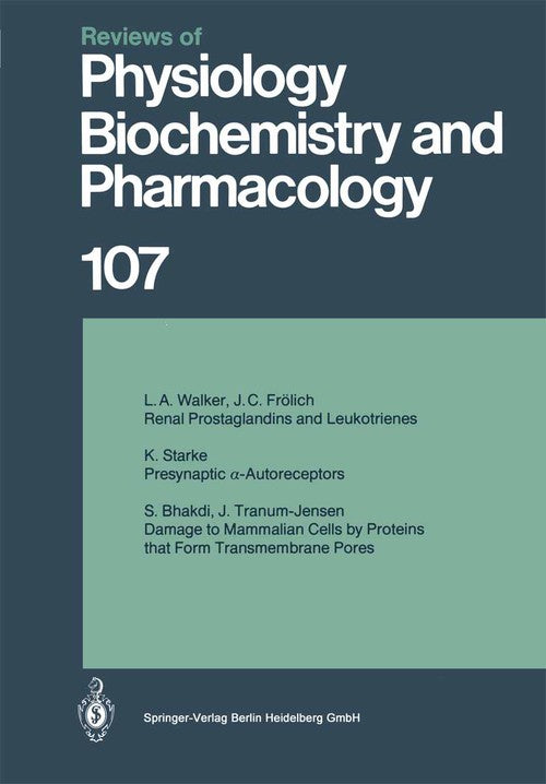 Reviews of Physiology, Biochemistry and Pharmacology by U Trendelenburg ISBN 9783662310717