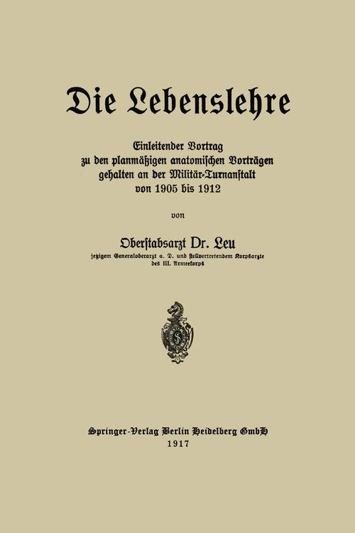 Die Lebenslehre by Reinhold Leu