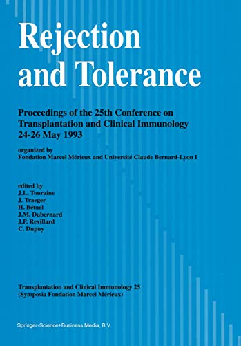 Rejection and Tolerance by J-L Touraine | ISBN-13 9789401043458
