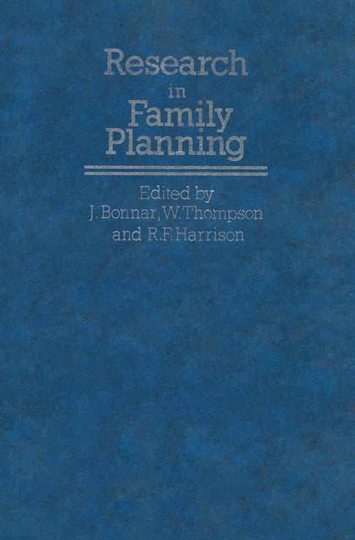 Research in Family Planning by J Bonnar | ISBN-13 9789401089715
