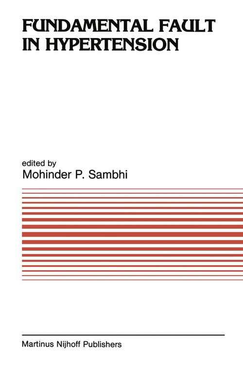 Fundamental Fault in Hypertension by Mp Sambhi | ISBN-13 9789401090063