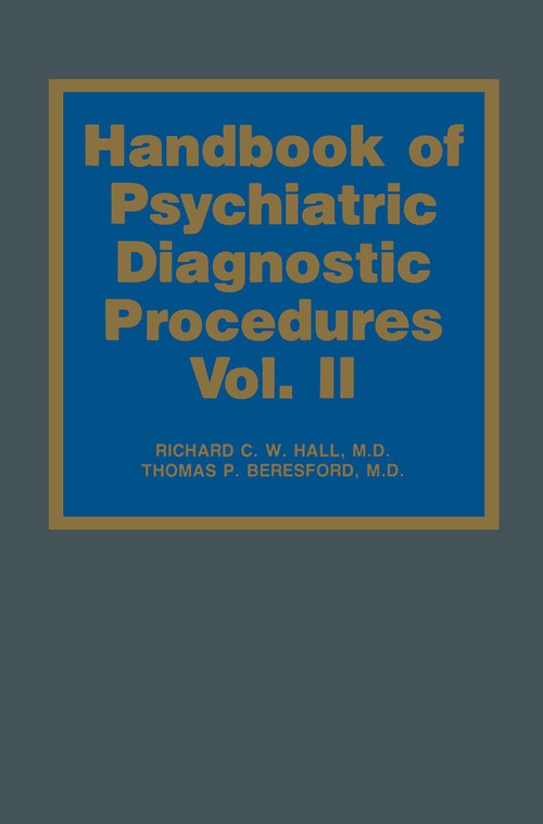 Handbook of Psychiatric Diagnostic Procedures by Rcw Hall ISBN 9789401167307