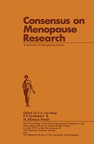Consensus on Menopause Research by Pa Van Keep ISBN 9789401171816