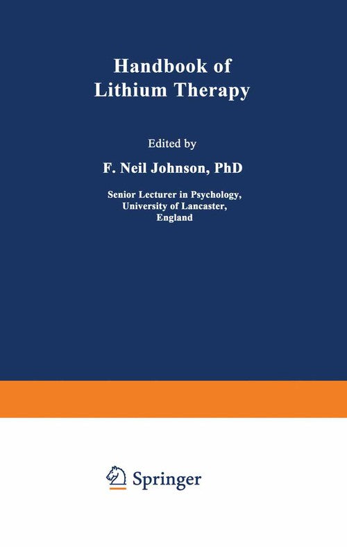 Handbook of Lithium Therapy by Fn Johnson | ISBN-13 9789401171991