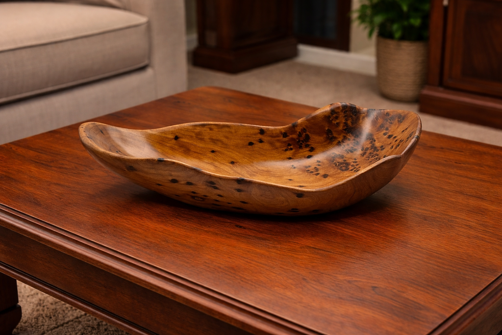 Arar Floka Plate | Handcrafted Arar Thuya Wood Decor