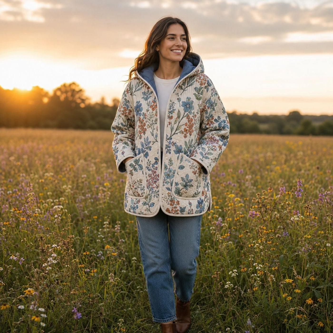 Digital Sewing Pattern for Hooded Quilted Jacket - Beginner-Friendly