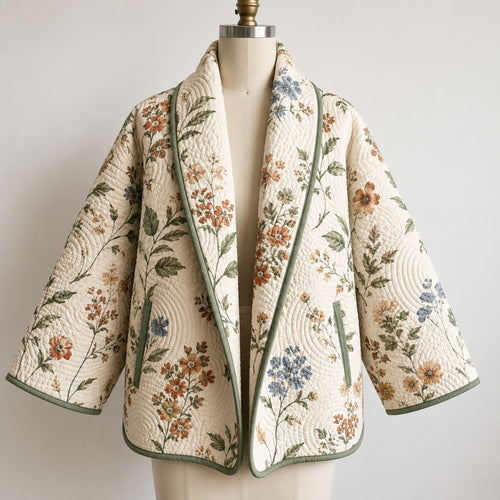 Blossom Quilt Coat Sewing Pattern | Beginner Friendly | Sizes XXS–4XL | Jacket Pattern