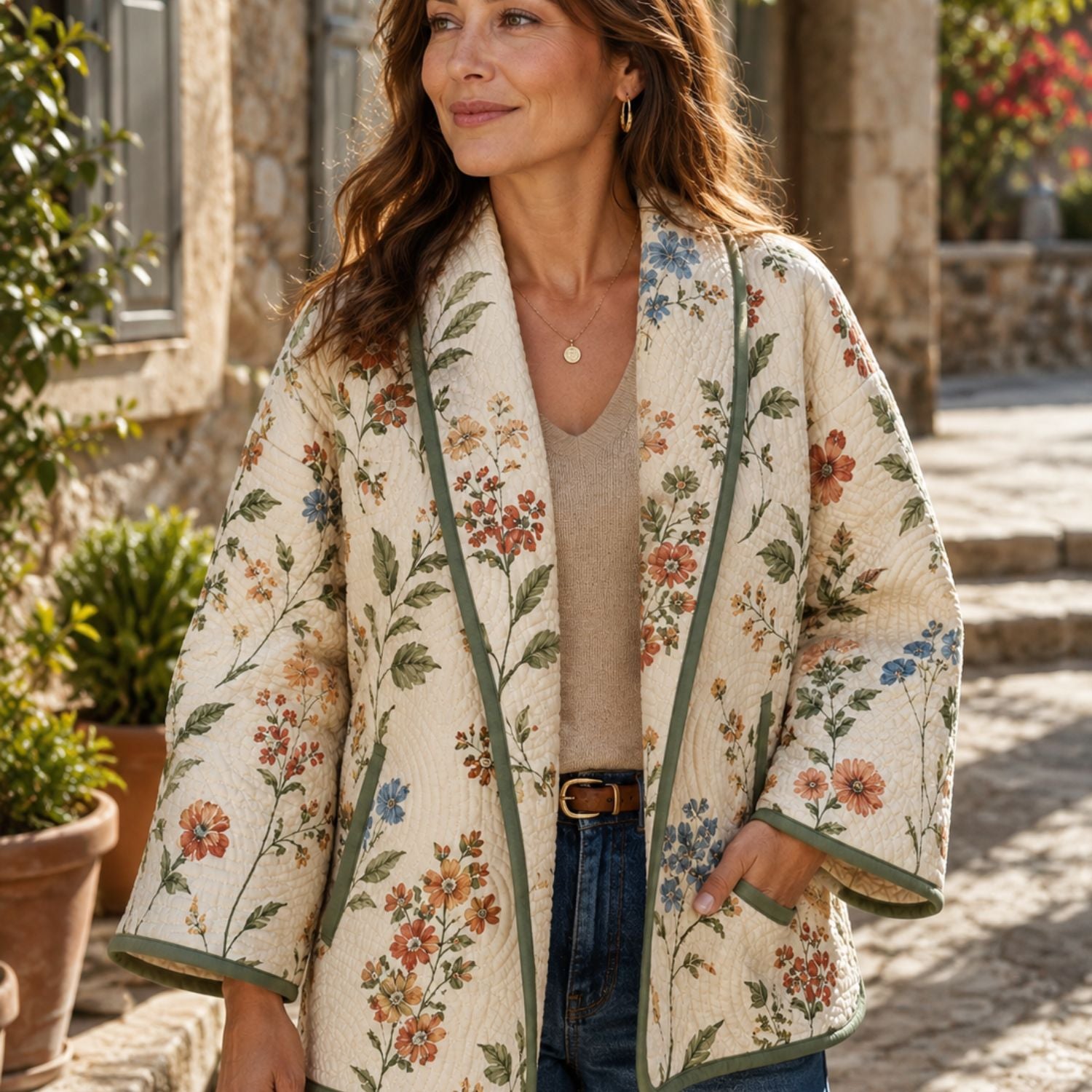 Blossom Quilt Coat Sewing Pattern | Beginner Friendly | Sizes XXS–4XL | Jacket Pattern