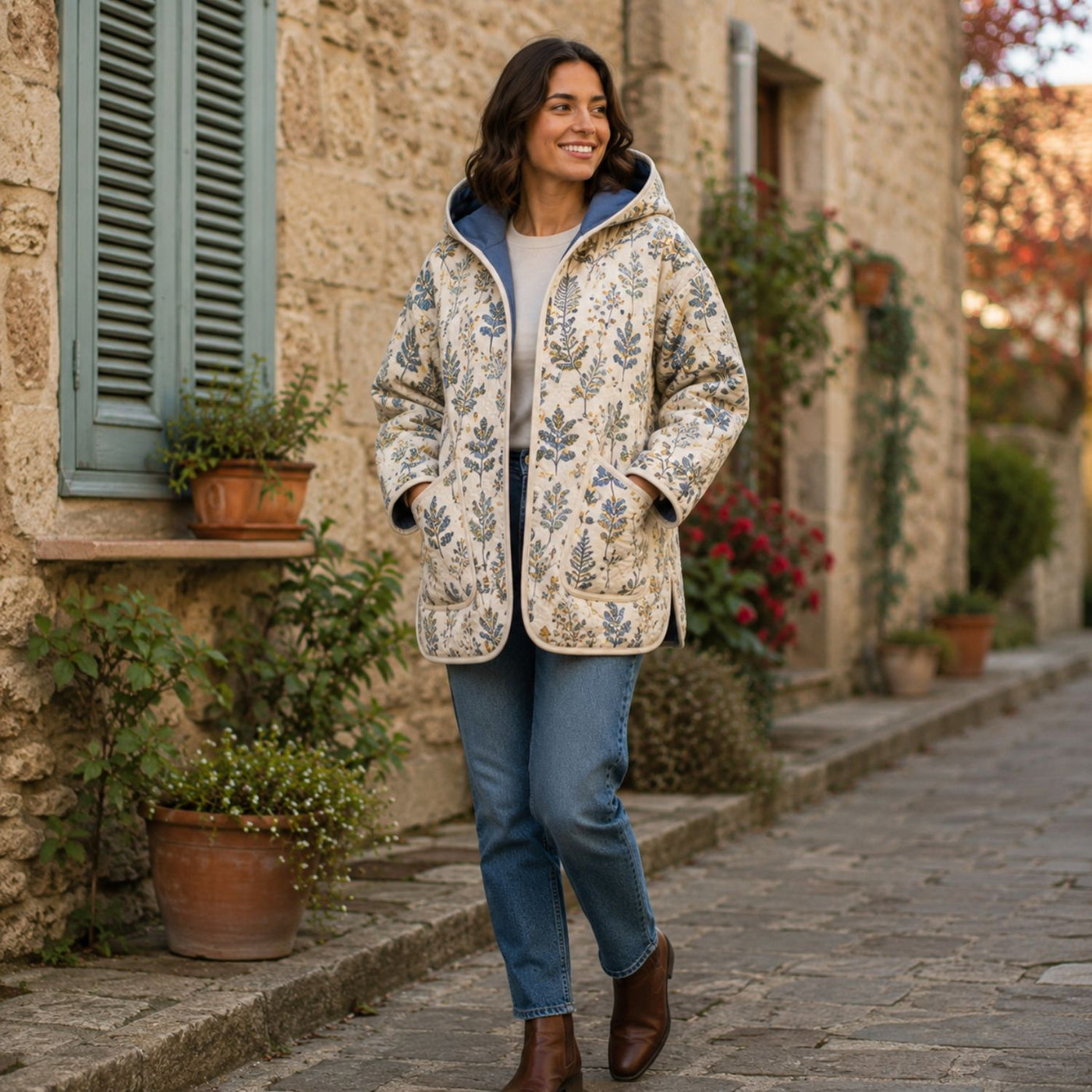 Digital Sewing Pattern for Hooded Quilted Jacket - Beginner-Friendly