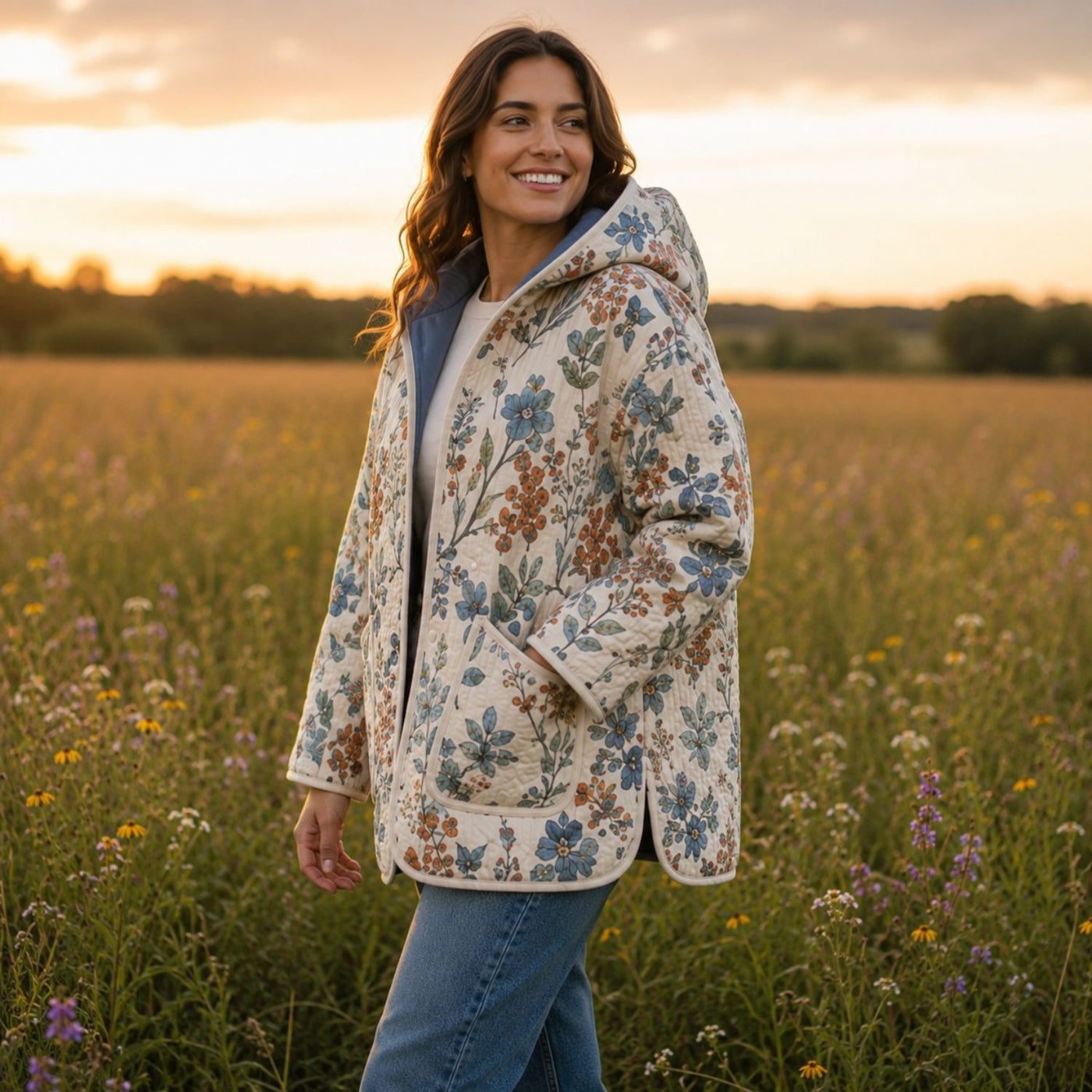 Digital Sewing Pattern for Hooded Quilted Jacket - Beginner-Friendly