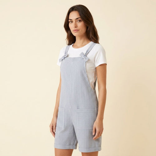 Digital Sewing Pattern for Romper & Overalls - Bow-Strap Detail - Beginner-Friendly