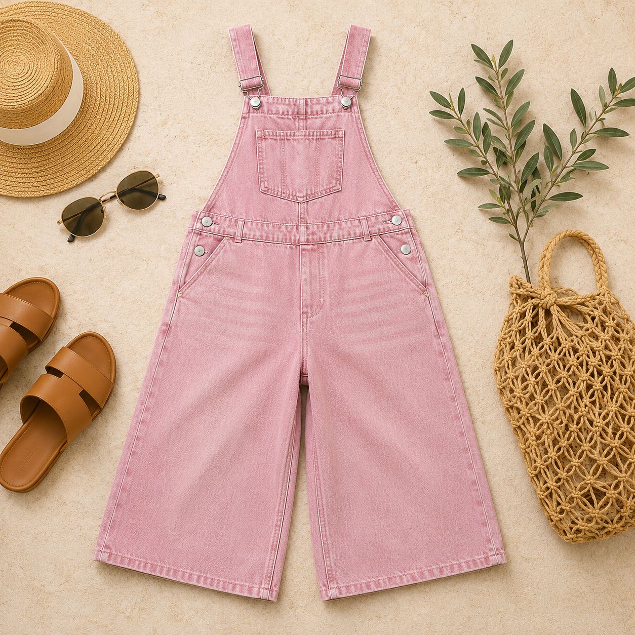 Women's Jumpsuit Sewing Pattern | Relaxed Wide Leg Dungaree Design