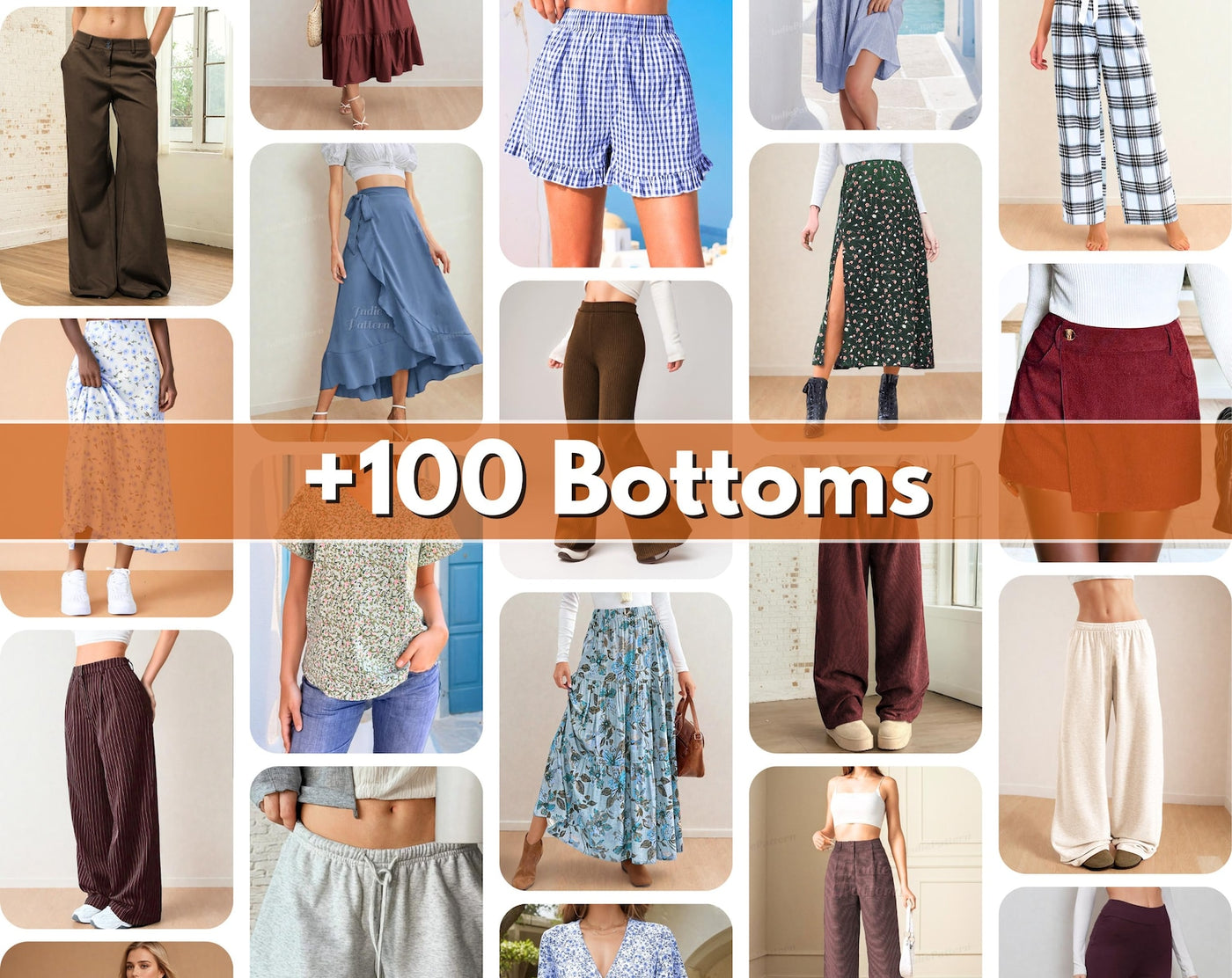 Shop Bundle +570 Patterns | Sewing Patterns | Women Patterns | Beginner Sewing Patterns, Dress Corset Pants Top Skirt