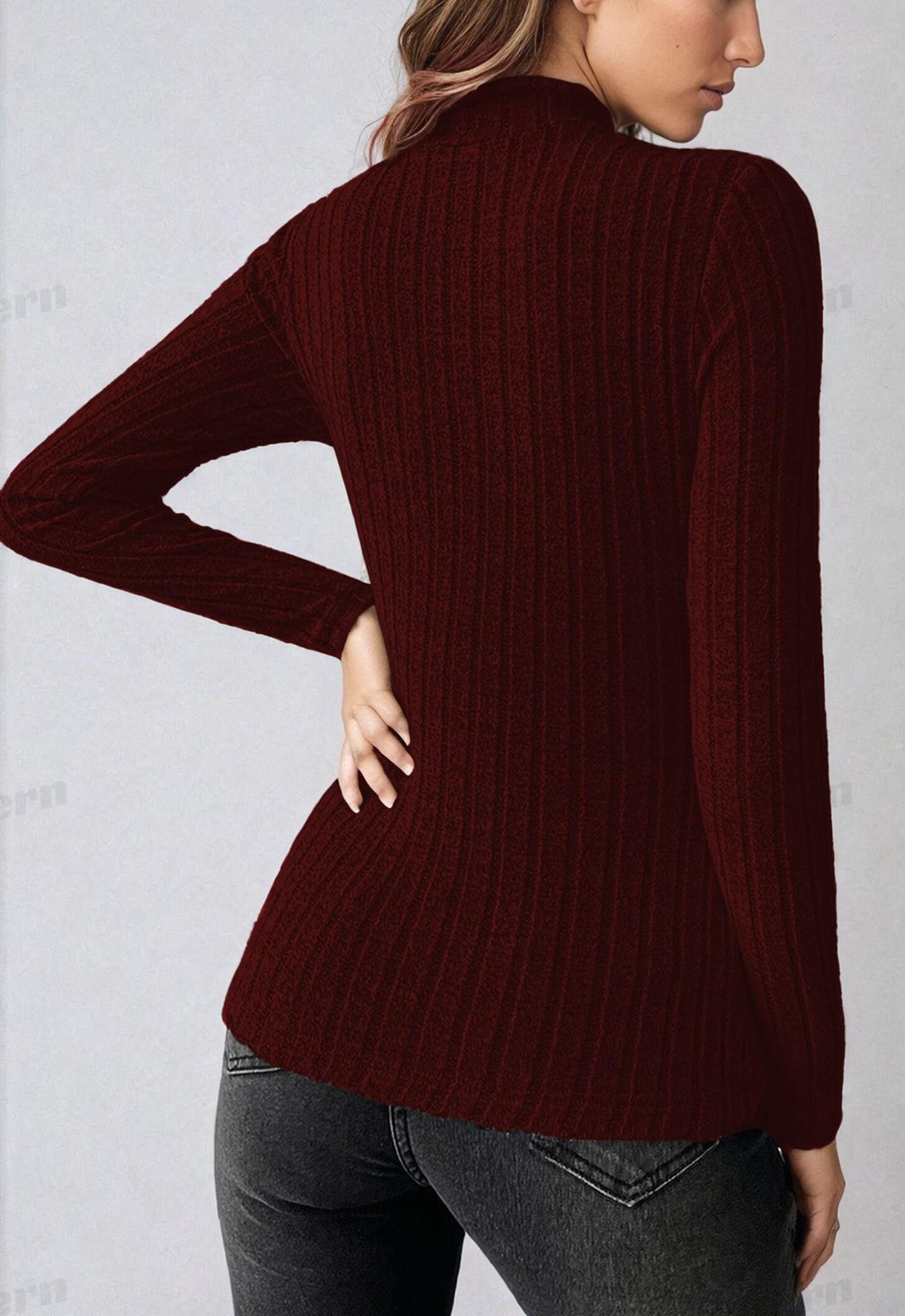 Mock Neck Top Sewing Pattern | Long Sleeve Shirt Top Pattern | Womens mock neck top | Sewing Patterns | Women Patterns |
