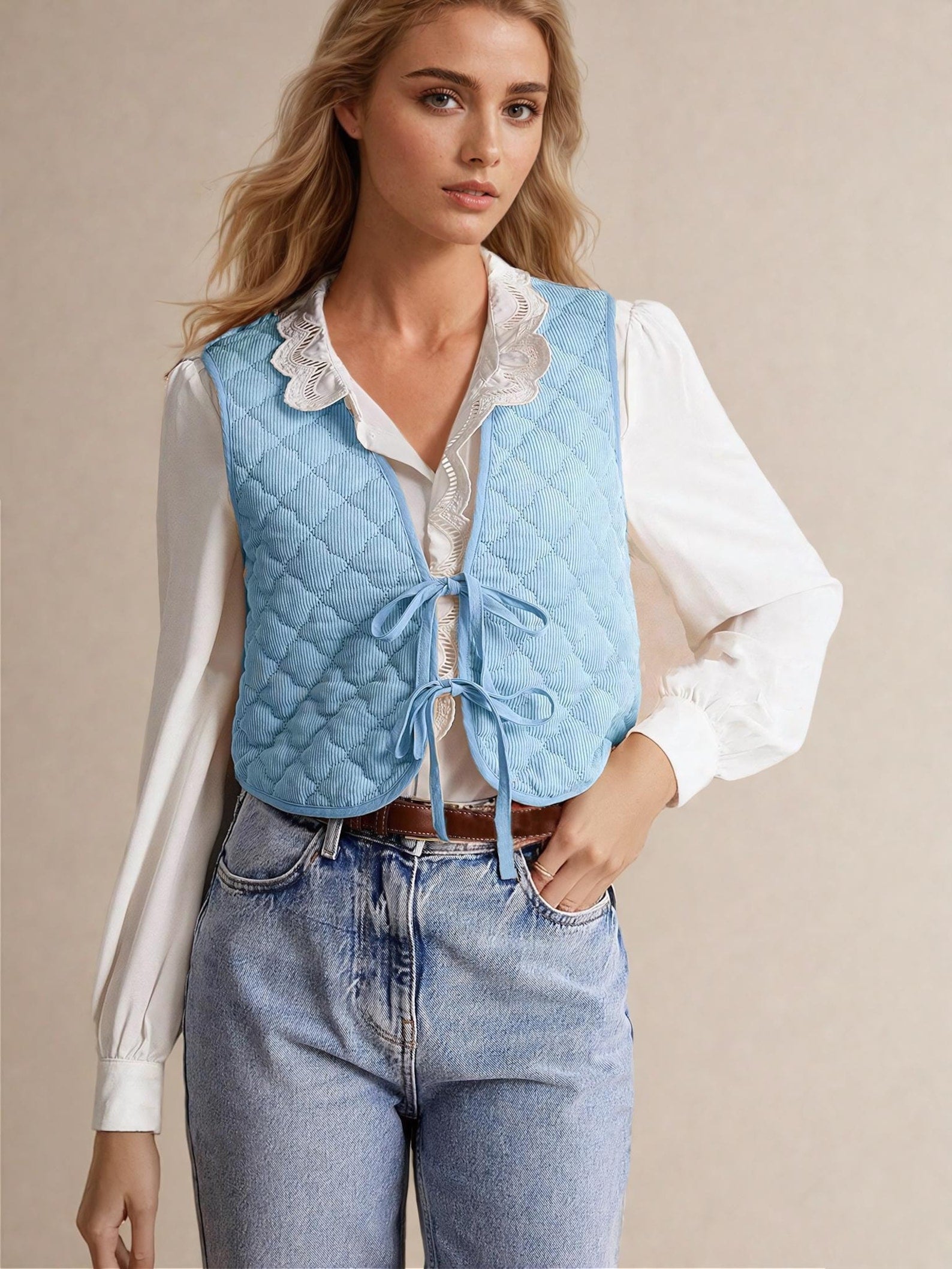 Vest Pattern | Front Tie Top Pattern | Vest Sewing Pattern | Top sewing pattern | Women Sewing Patterns | Quilted Vest |