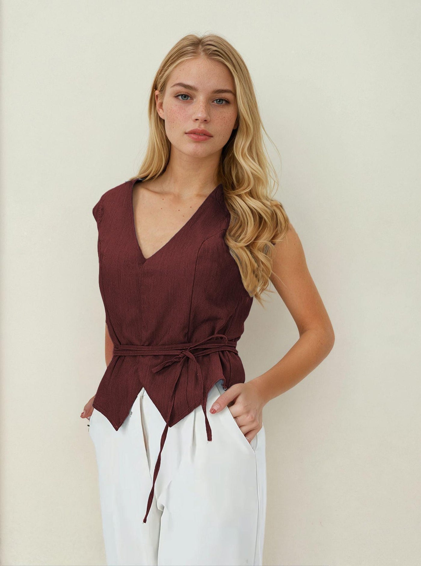 Vest Sewing Pattern, Waistcoat Pattern, Sewing Patterns, Women Pattern Vest, Front Tie Vest Pattern, Top Pattern Women, Women