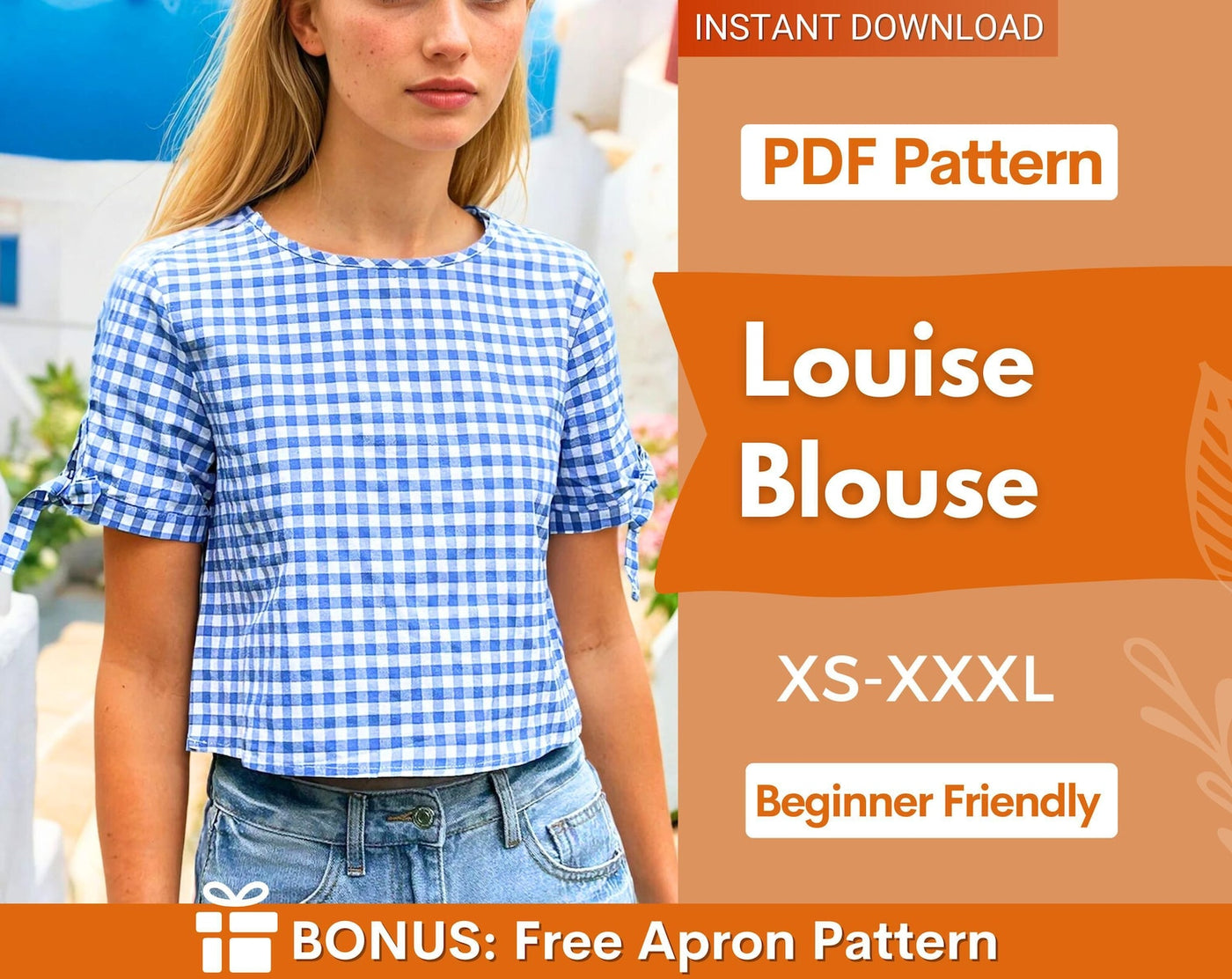 Blouse Sewing Pattern | Women Sewing Pattern | Top Pattern | Crop Top Pattern | Sewing Patterns for Beginner Top | Shirt