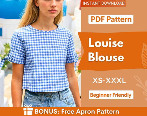 Blouse Sewing Pattern | Women Sewing Pattern | Top Pattern | Crop Top Pattern | Sewing Patterns for Beginner Top | Shirt