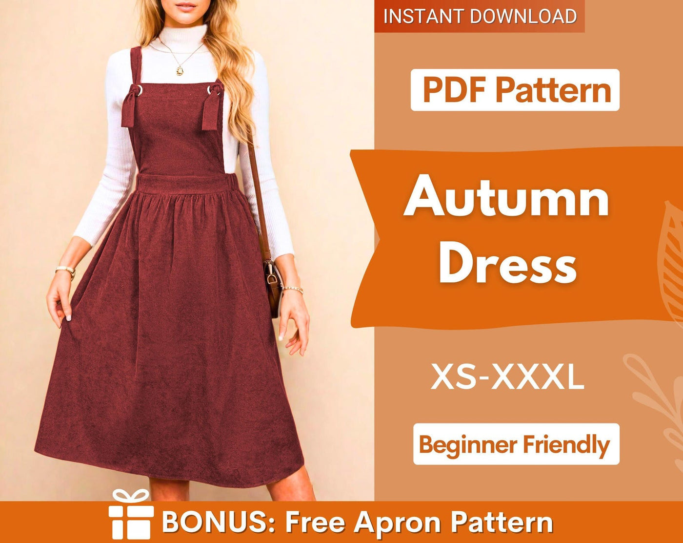 Overall Dress Pattern | Dress Sewing Pattern | Sewing Patterns | Women Dress Pattern | Women pattern | Bginner Dress Pattern