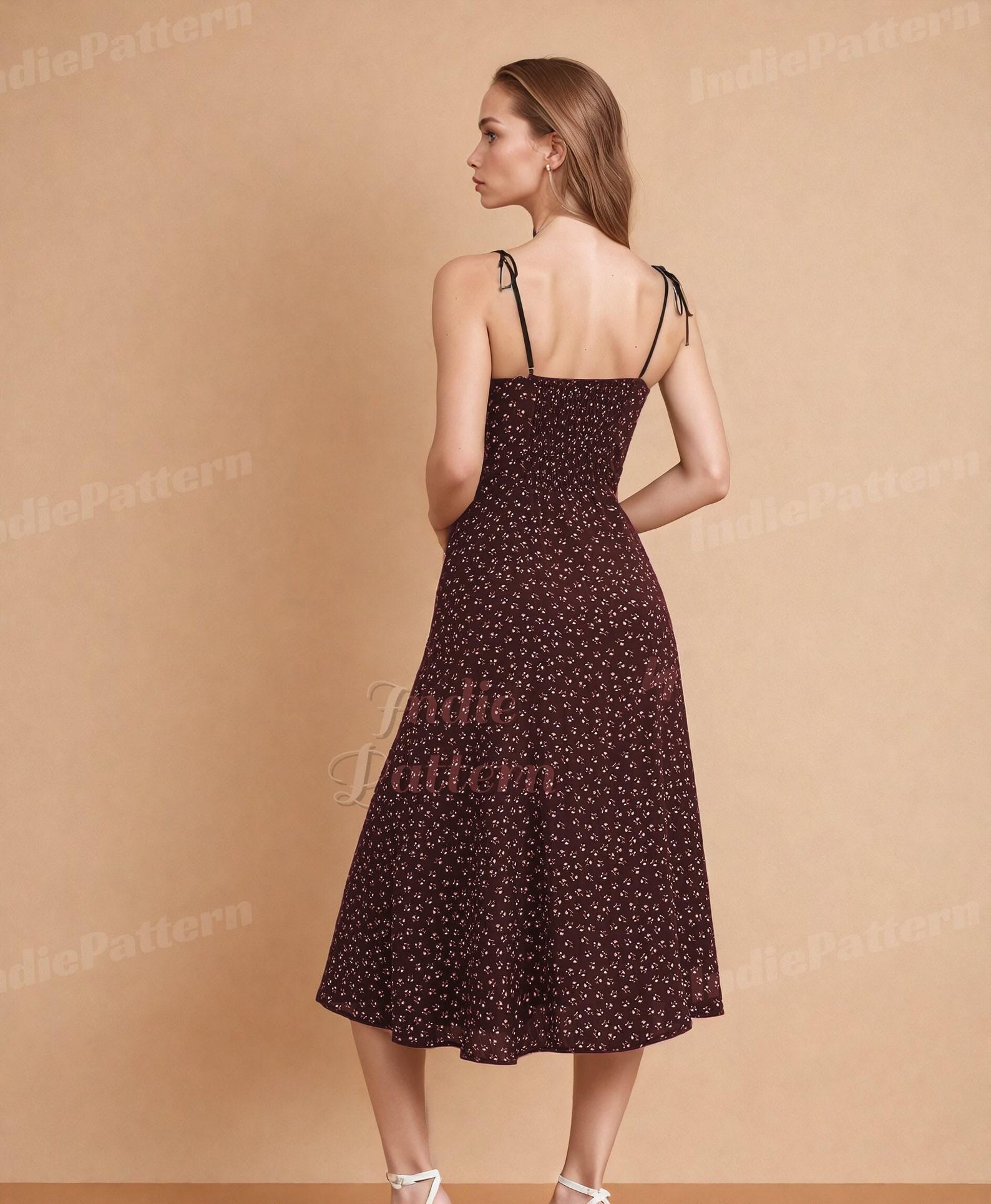 Slit Dress Pattern | Dress Pattern | Women Pattern | Strappy Dress | Prom Dress | Elegant Dress | Summer Dress Pattern |