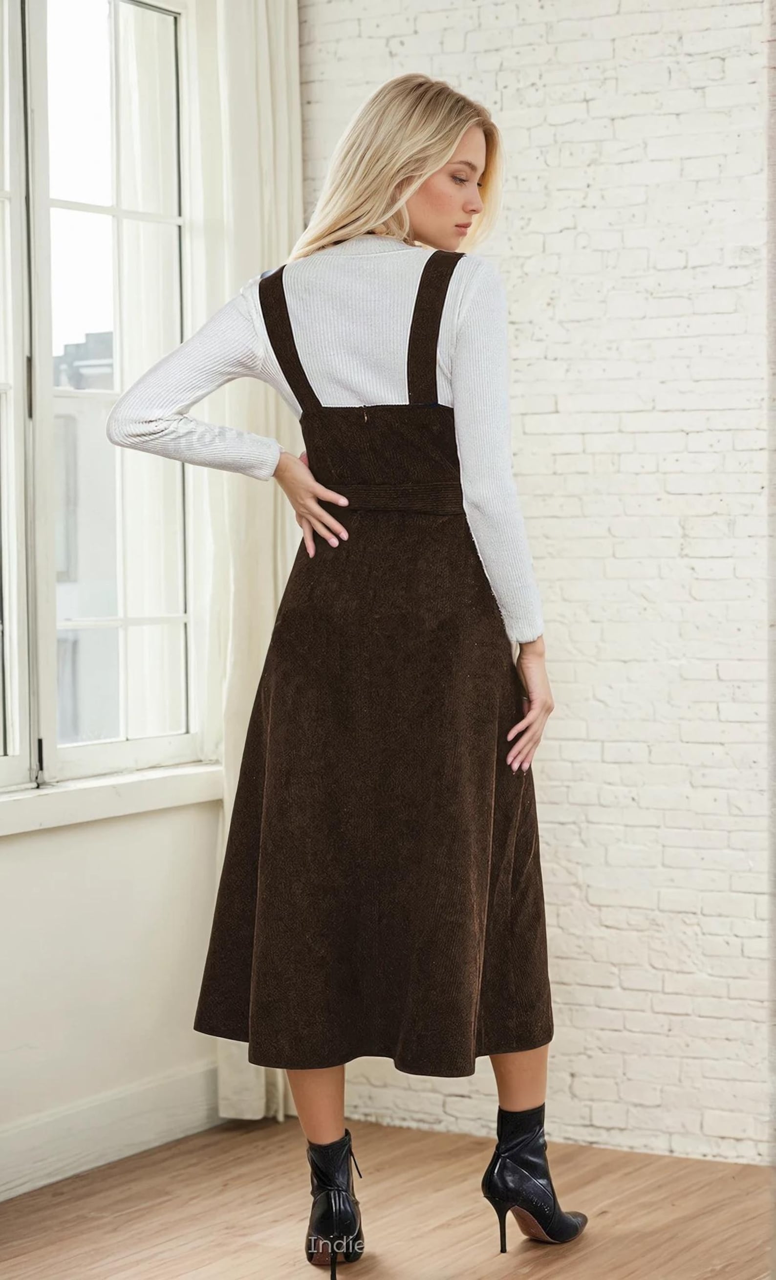 Overall Dress Sewing Pattern | Dress Pattern | Sewing Patterns | Women Dress Pattern | Midi Dress pattern | Milkmaid Dress