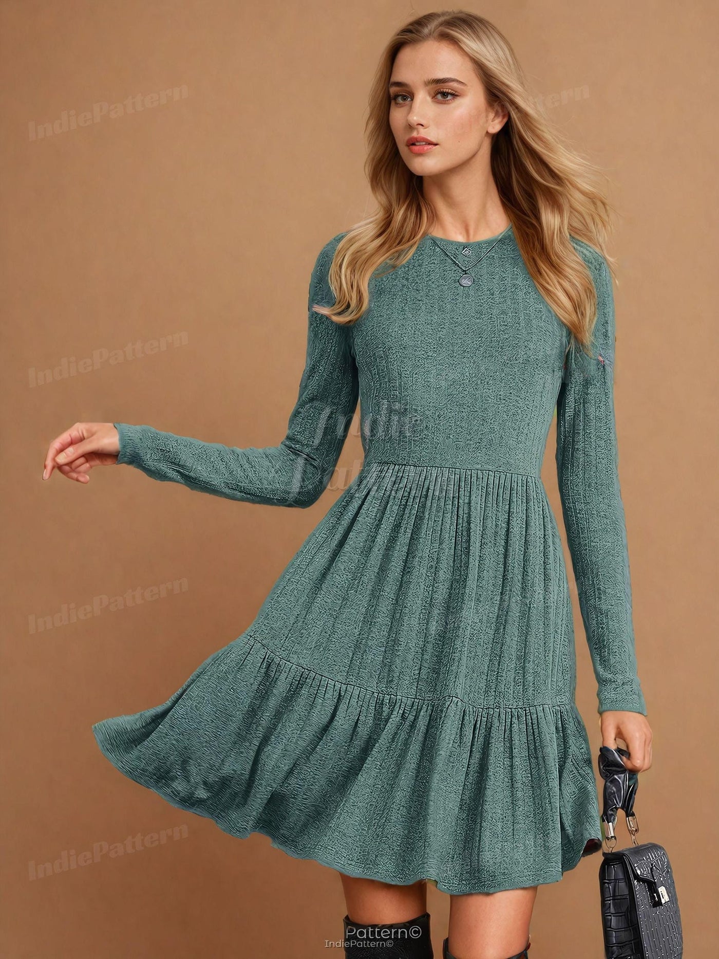 Tiered Dress Sewing Pattern | Dress Pattern | Sewing Patterns | Women Dress Pattern | Beginner Sewing Pattern for Women |