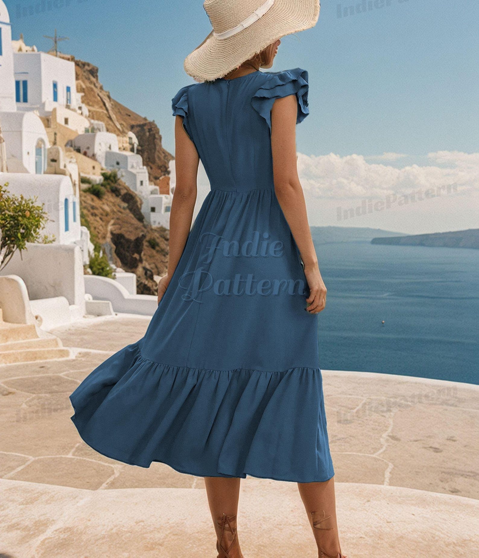 Dress Pattern | XS-XXXL | Ruffle Dress Sewing Pattern | Summer Dress Pattern | Women Sewing Pattern | Easy Dress PDF Pattern