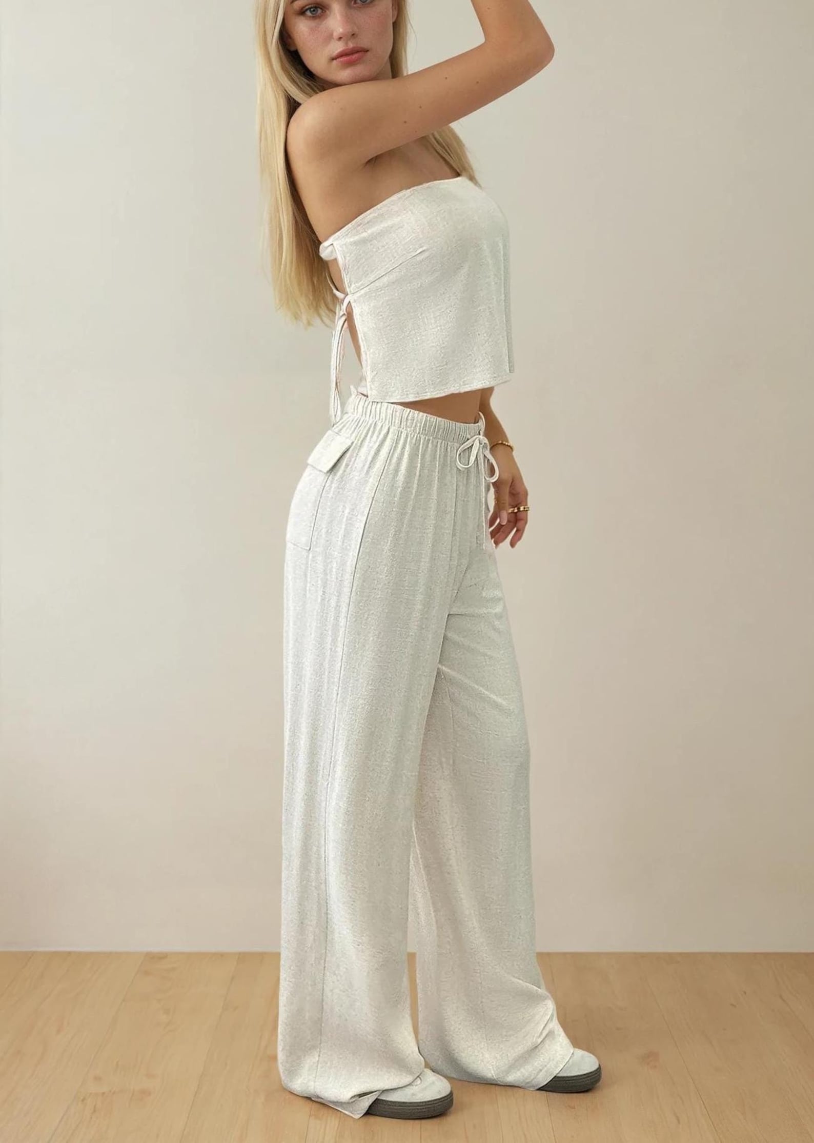 Women Pants Sewing Pattern | Pants with Back Pocket Pattern | Elastic Waistband Wide Leg Pants Pants Pattern, Beginner