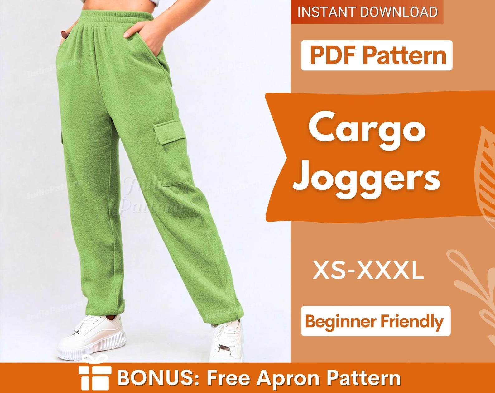 Joggers Pattern, Cargo Pants Pattern, Women's Sweatpants Sewing Pattern, Easy Joggers Sewing Pattern, Sweatpants Pattern